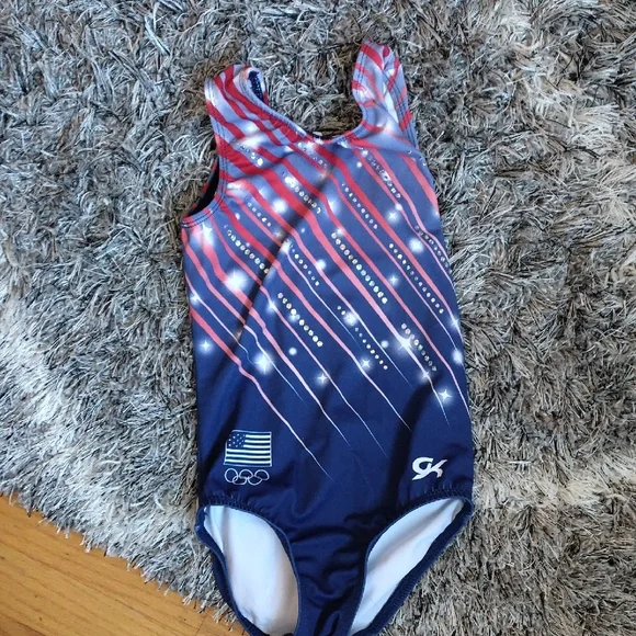 GK Kids Swim One Piece with Red and Blue Stripes - Picture 1 of 4